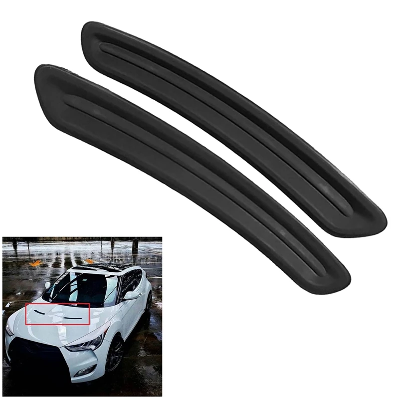 1 Pair Car Front Hood Bonnet Vents Air Outlet Cover Trim For Hyundai Veloster 2011-2017