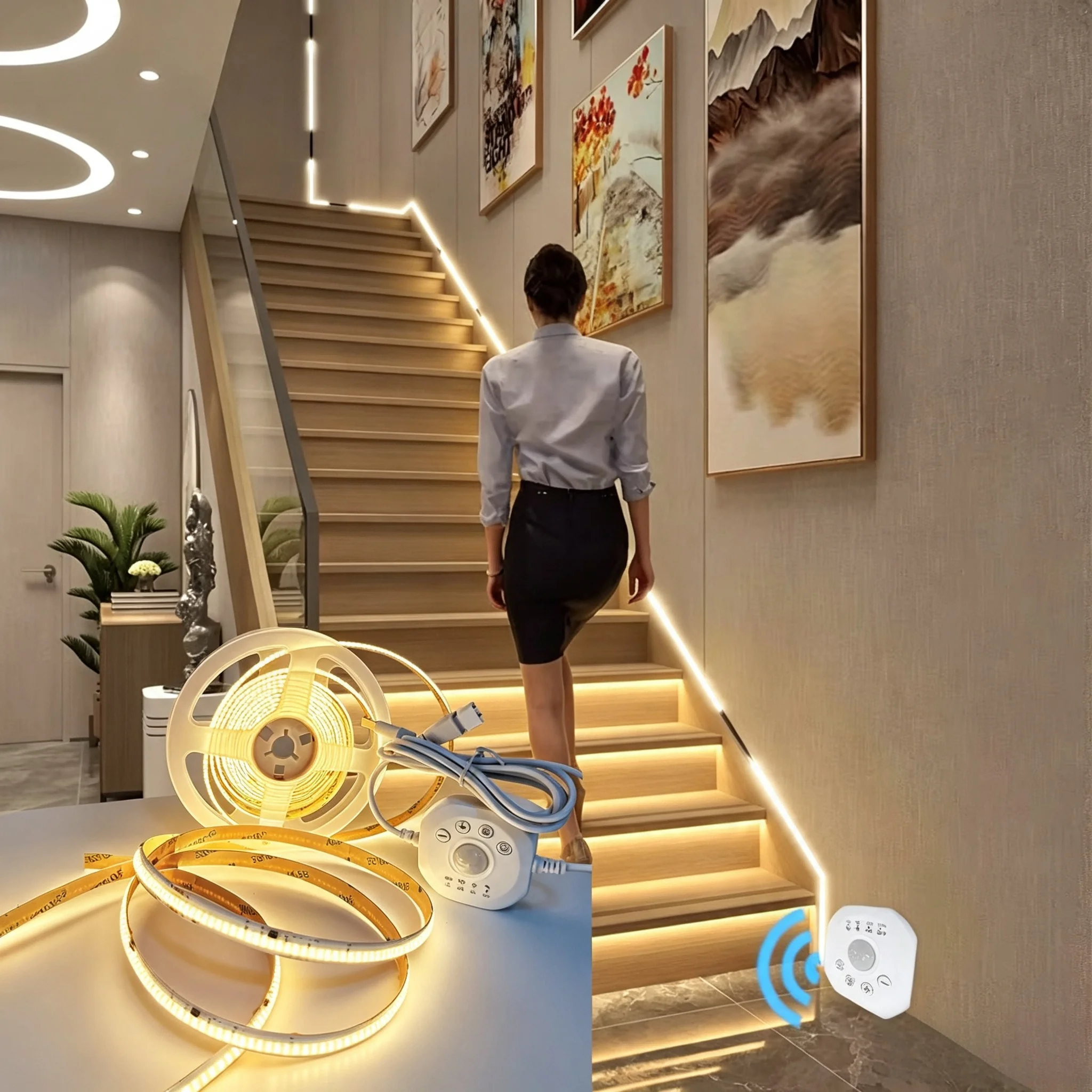lqhzmyy-fita-de-luz-led-com-sensor-e-efeito-de-agua-corrente-fita-de-luz-led-com-sensor-para-degraus-fita-de-luz-com-efeito-de-agua-corrente-e-de-luzes-que-se-movem-fita-de-luz-led-cob-branca-branco-quente-interface-usb-adequada-para-escadas-corredores