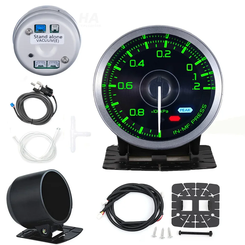 HA 60mm Auto-Messgerät, eigenständiges Display, 7 Farben, Def I Advance A1, Öldruck, Turbo-Boost, EGT, Abgastemperatur, Drehzahlmesser, Wasser- und Öltemperatur – Detail 15