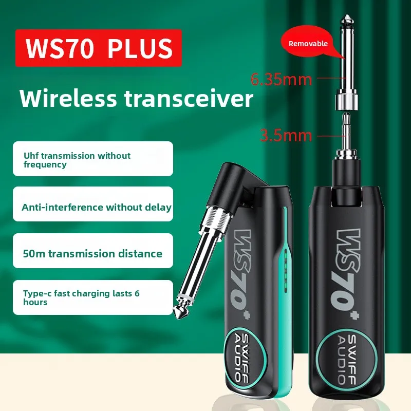 Wireless Transceiver Electric Guitar Bass Electric Blowpipe Transmission Receiver Rechargeable Musical Instrument Accessories