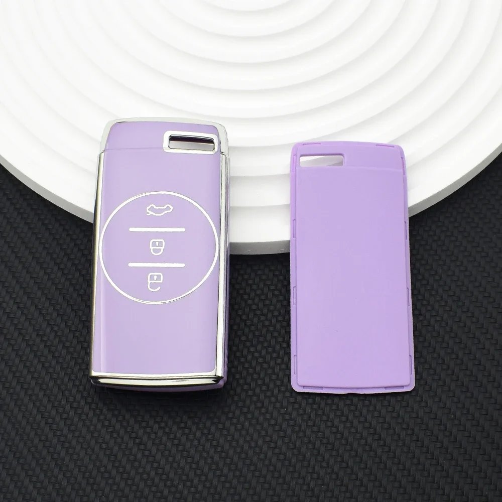 3 Buttons Soft TPU Car Remote Key Case Cover for Chery Tiggo 4 5X 7 Pro 8 Exeed Txl Tx Lx Car KeyChain Shell Auto Accessories