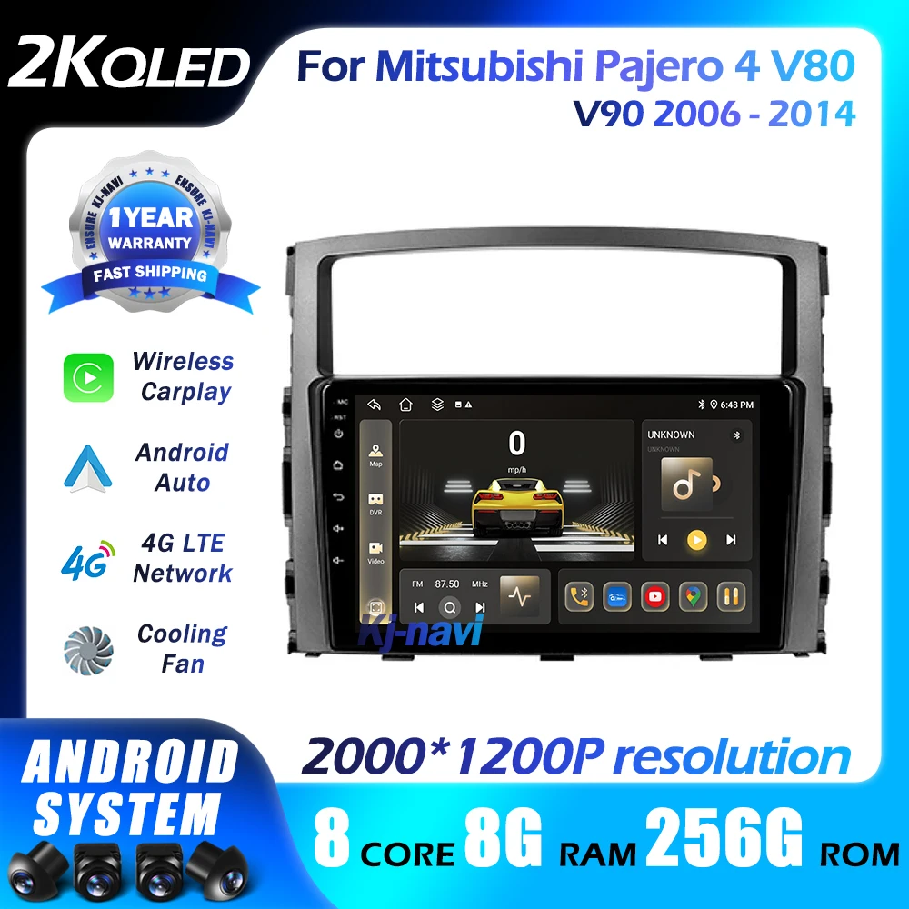 

Car Radio Android 14 For Mitsubishi Pajero 4 V80 V90 2006-2014 Multimedia HIFI Head Unit 4G GPS LTE Auto DSP 5GWifi RDS BT