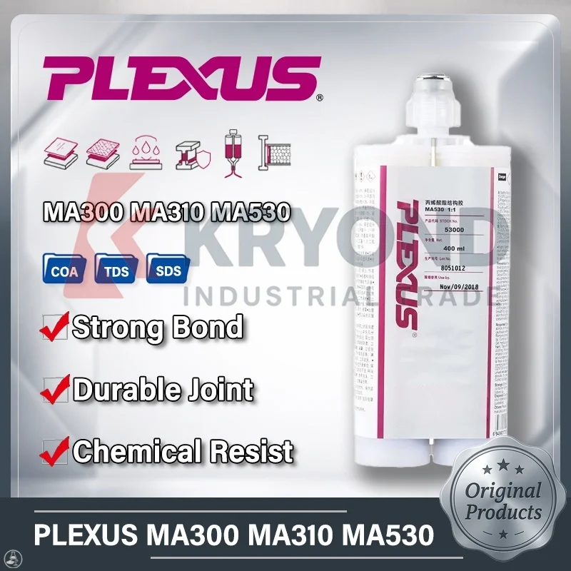 PLEXUS MA300 MA310 MA530 MA560 MA830 AO420 Two Part Methacrylate Structural Bonding Compound Metal Plastic Composite 380ml 400ml