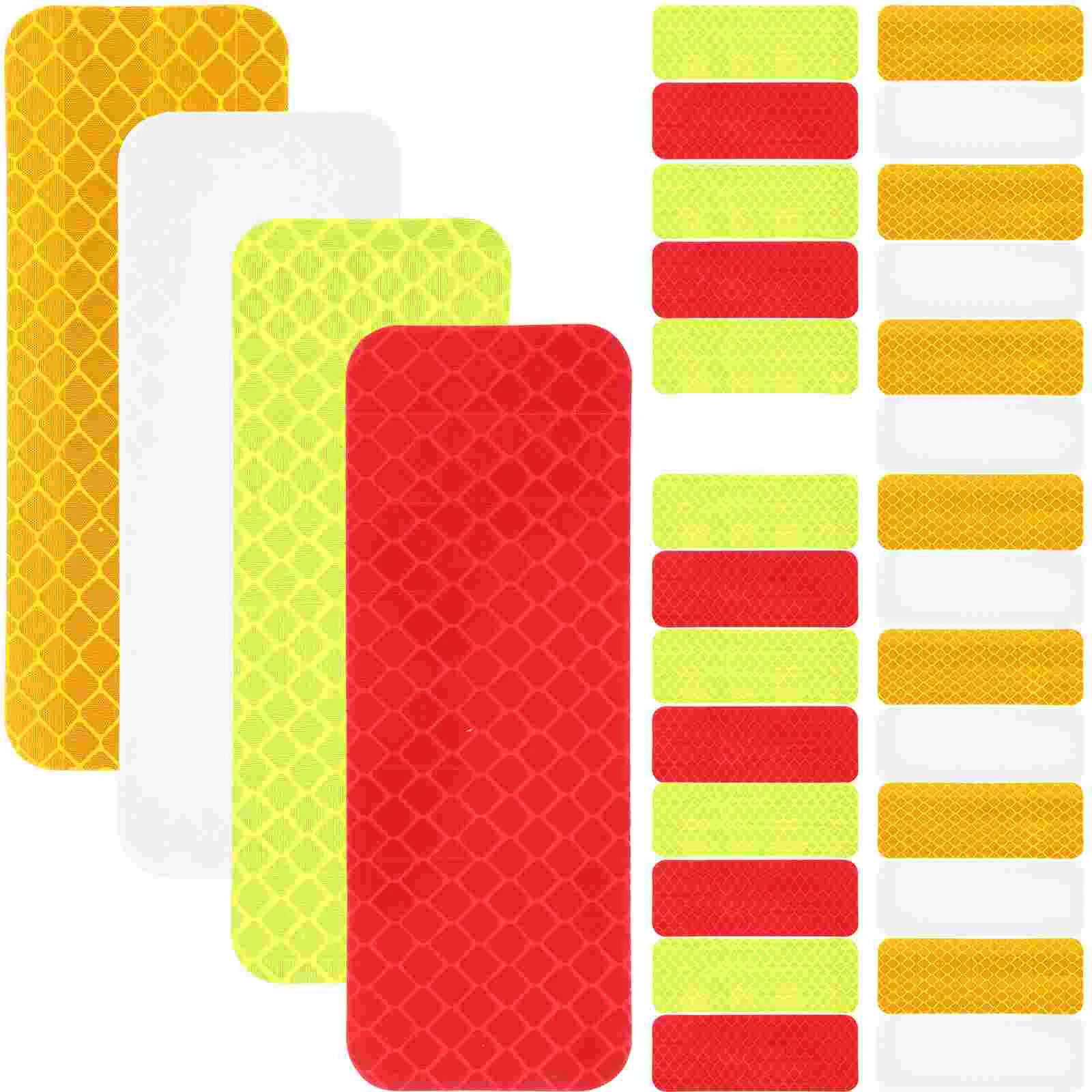 

40 Pcs Luminous Stickers Car Reflective Tape Trailer for Trucks High Visibility Replacement Motorcycle