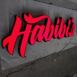 Factory Outlet Outdoor Super High brightness Acrylic led letter signs for Restaurant, coffee shop, salon business store name