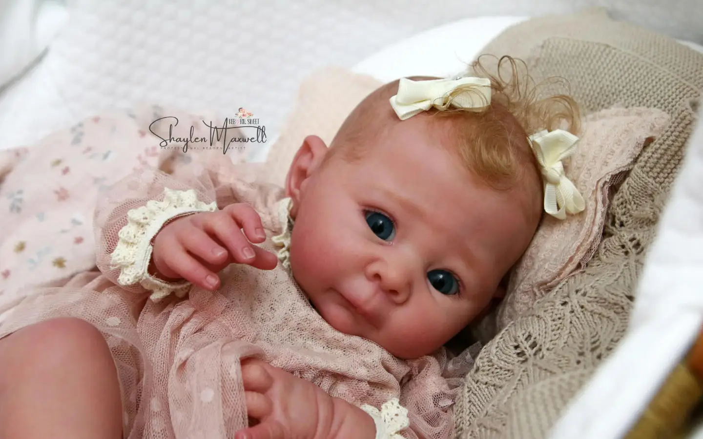 NPK 19inch Unfinished Unpainted Unassembled Blank Reborn Doll Kit Reborn Lizzy Doll Parts with Cloth Body and Eye