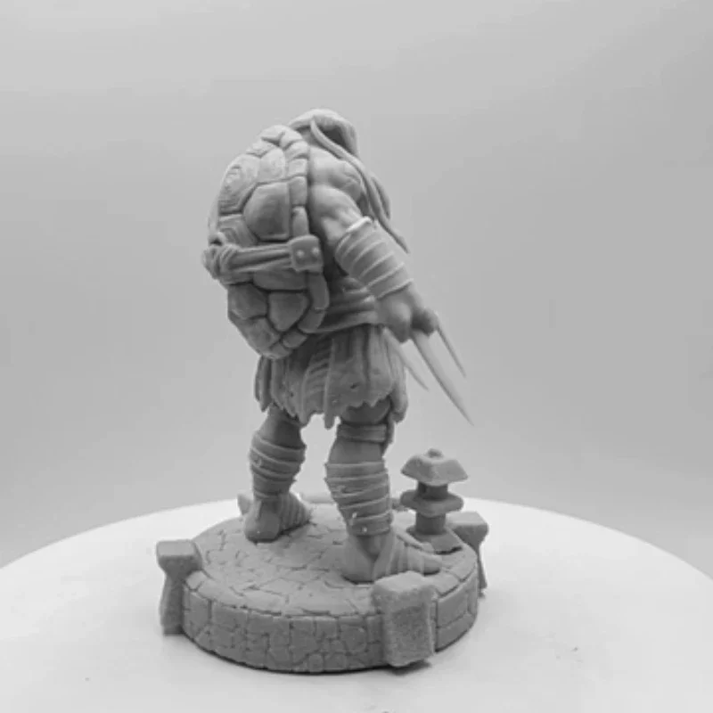 Anime Figure Warrior 1/24 Scale 88mm Resin Figure Model Kit Sea Turtle Hero Miniatures Mini Unassembled and Unpainted