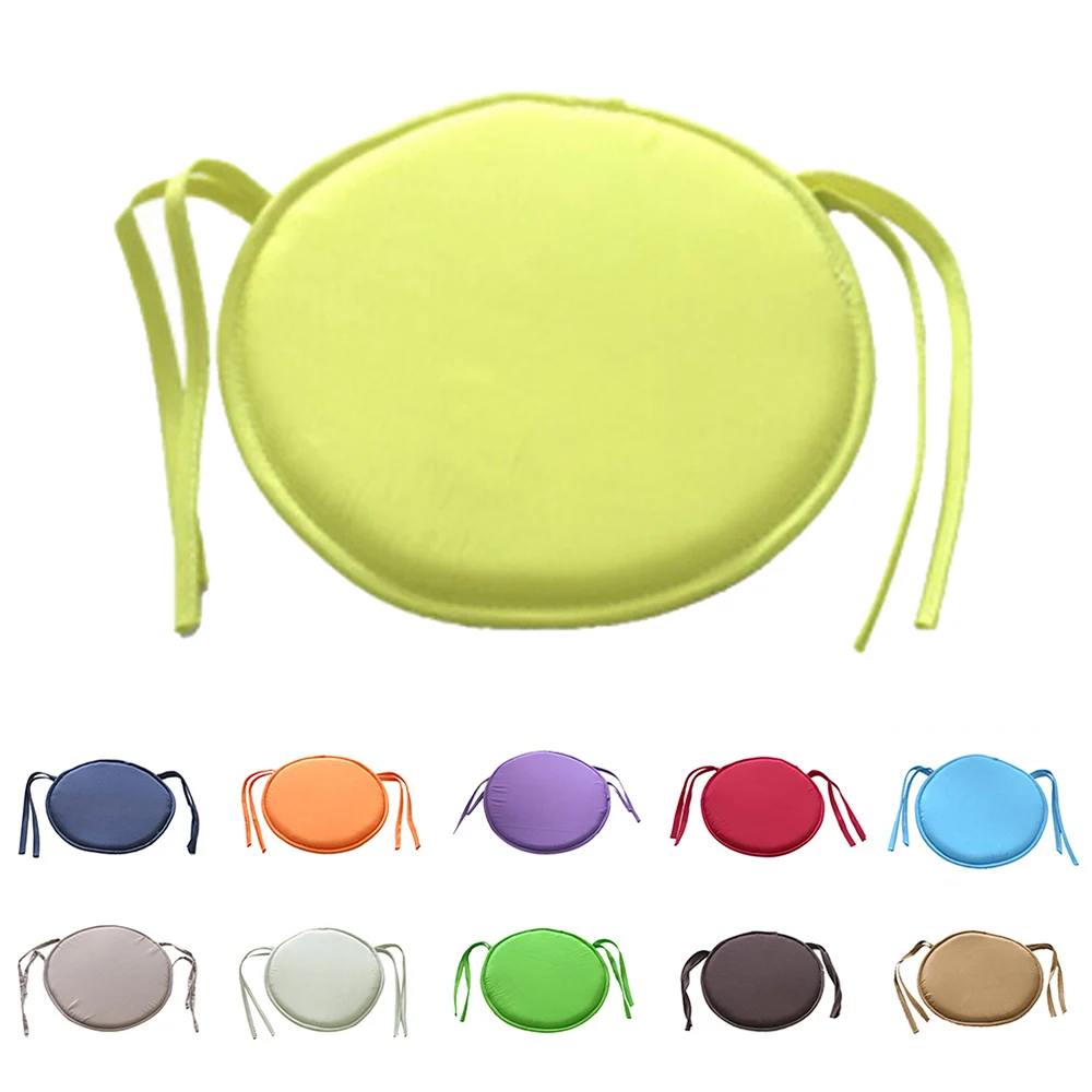 Multicolored Non-slip Removable Solid Color Indoor Outdoor Washable Home Decoration Chair Cover Seat Pad Round Cushion