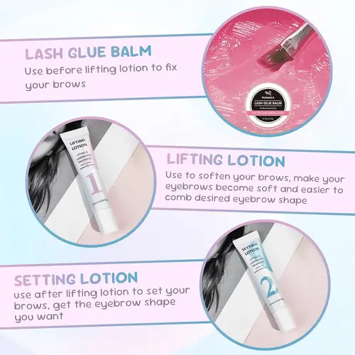 Imagen 2 del producto PERMANIA Kit de laminación de cejas Nuevo kit de laminación de cejas mejorado Ingredientes suaves Fácil de usar para principiantes (sin ESSENCE)