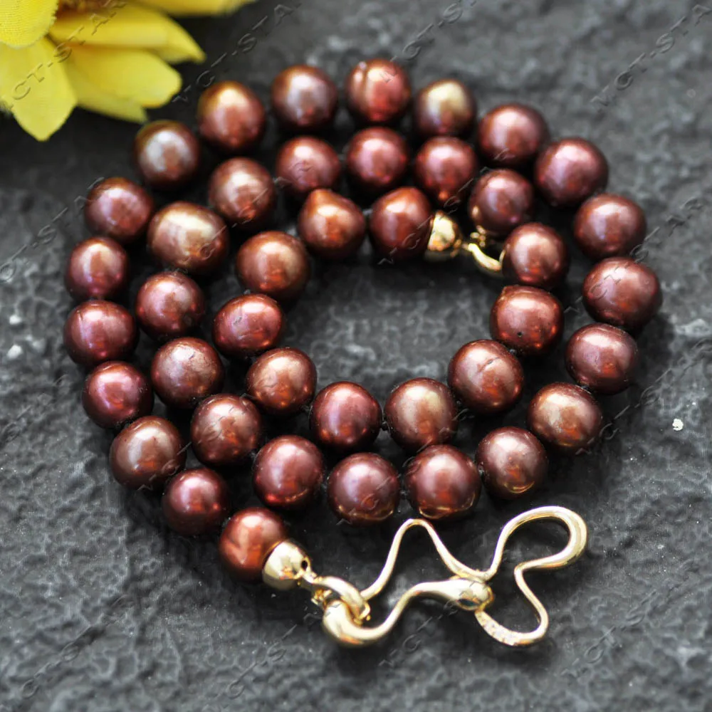 

Ожерелье из пресноводного жемчуга MTC·STAR, 18 дюймов, 11 мм, кофейно-шоколадного цвета, круглое (Z14495)