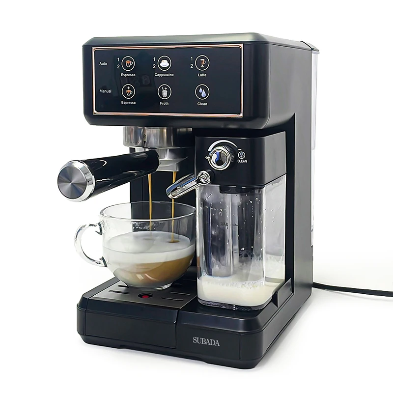 Automatic Italian Espresso Coffee Maker Big Touch Screen High Pressure 20Bar Espresso Machine 6-In-1 Multifunctional