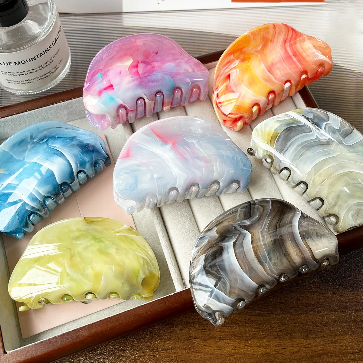 

Мягкая, овальная заколка для волос в стиле омбре — простая и стильная, свежая и милая заколка для волос в форме акулы для женщин