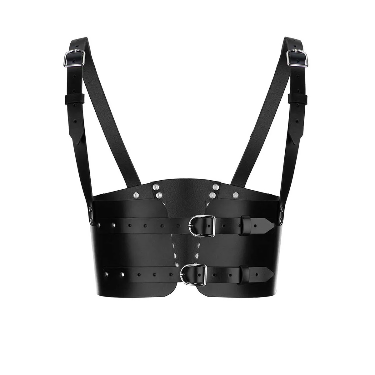 Women Fashion Corset Pu Leather Harness Corset Waist Belt Decorative Suspenders for Women Harness Straps Clothing Accessories