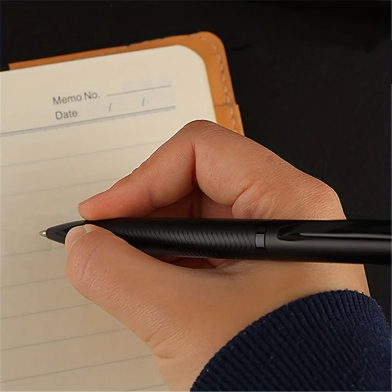 Stylo à bille professionnel avec écriture lisse, corps en métal, style professionnel, cadeau parfait, encre noire, 1 pièce