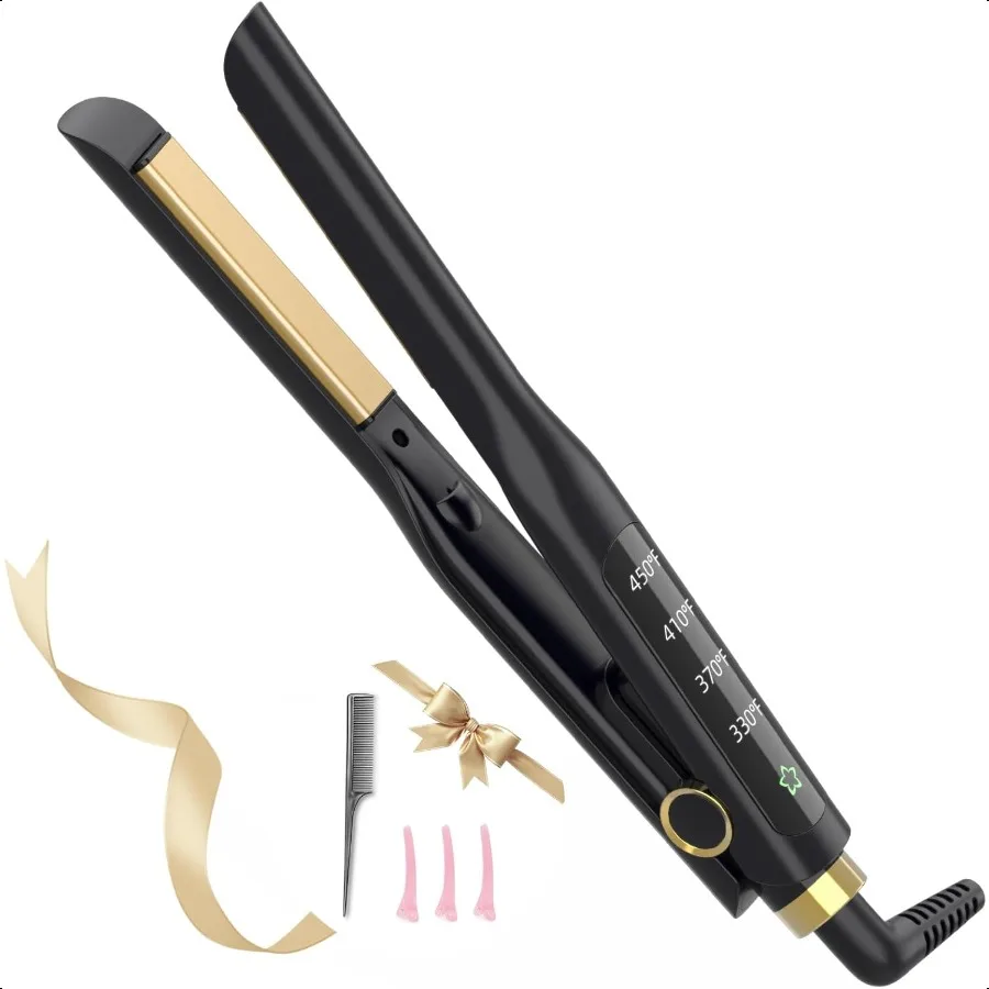 

Flat Iron 1 2 Inch Hair Straightener and Curler 2 in 1 Ceramic Ionic Floating Plates for L Frizz 10s Quick Heat Up Hair straigh