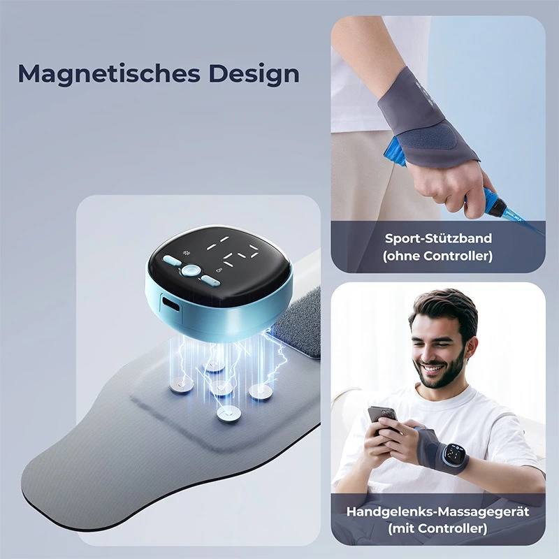 EMS Electric Wrist Massager Heating Hand Massage Brace Tenosynovitis Carpal Tunnel Pain Relief