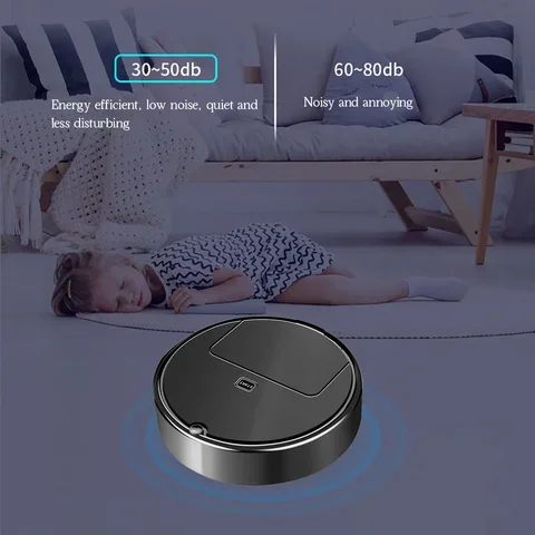 Smart Home Sweeping Robot, Mini Auto Vacuum, Removedor De Poeira De Cabelo, Vassoura De Lavagem De Piso Doméstico