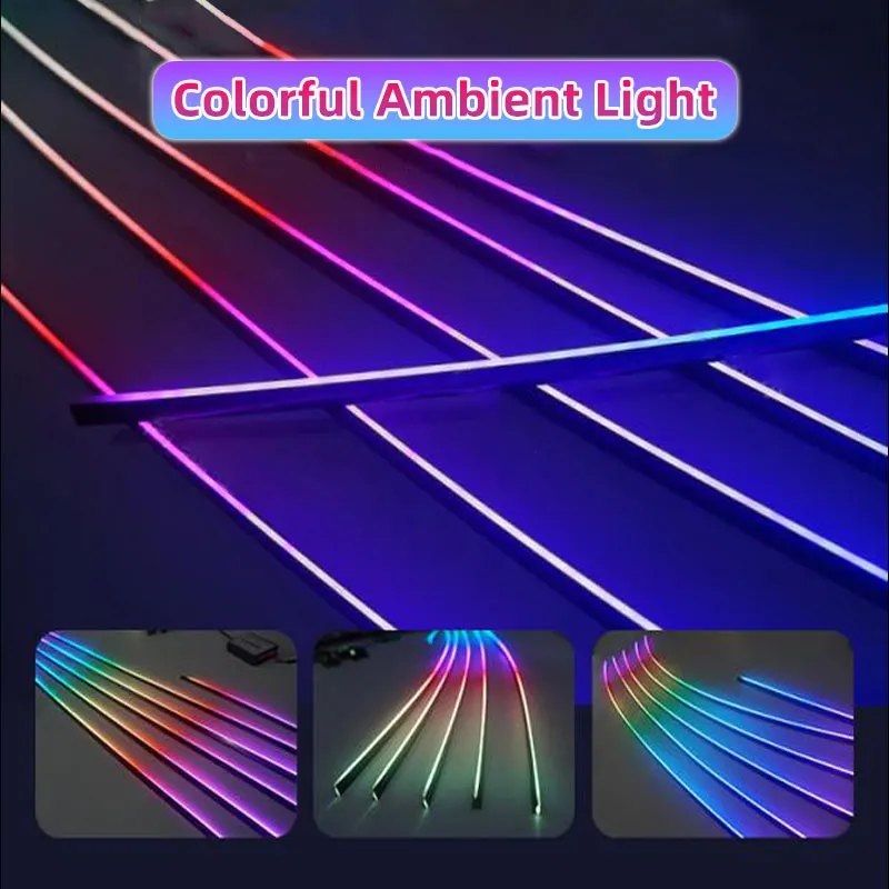 Universal Style Colorful RGB Symphony Car Ambient Interior LED Universal Multiple Modes Decoration Atmosphere Lights App Control