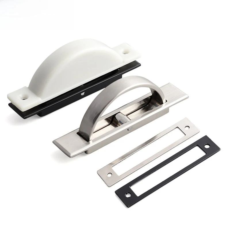 Recessed Flush Pull Handle Hidden Built-in Design  Tatami Flip Lid Drawer Cabinet Door Furniture Hardware