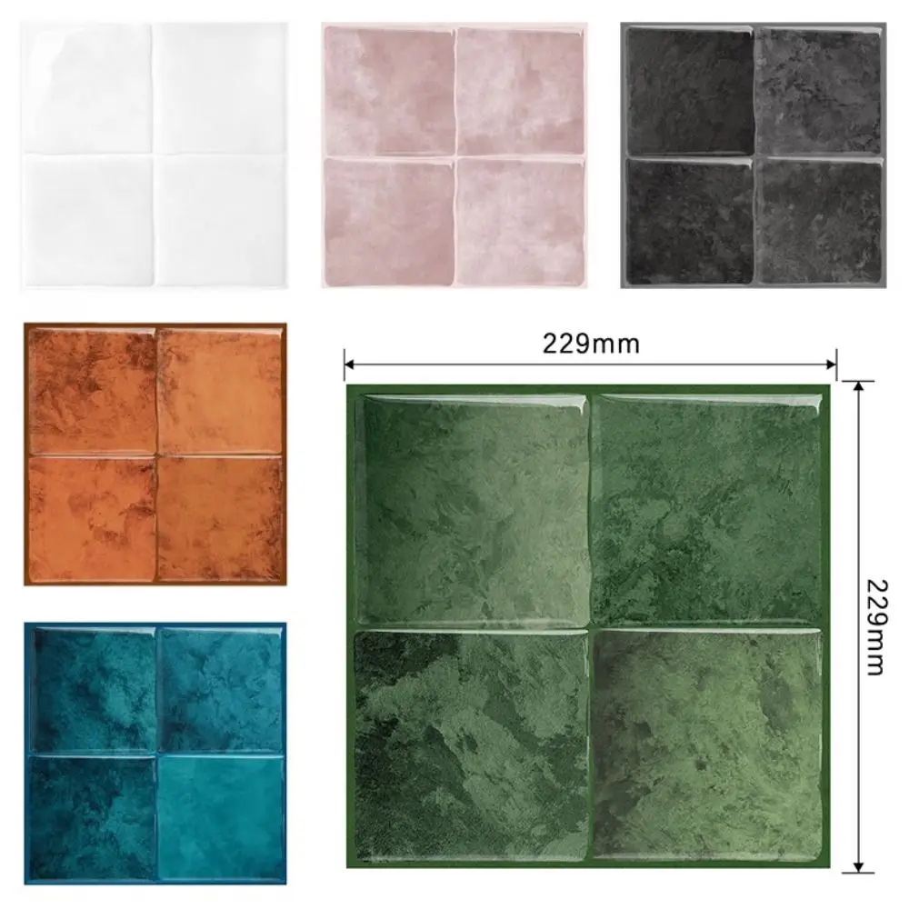 Langlebige 22,9 x 22,9 cm große, selbstklebende, wasserdichte Tapete zum Abziehen und Aufkleben, 3D-Marmorkorn-Stick-Fliese für Küche und Badezimmer
