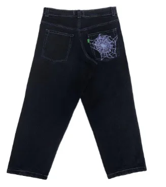 

Embroidery Women Jeans Skinny Straight Loose Wide Legs American Spice Girls Casual Micro-elastic