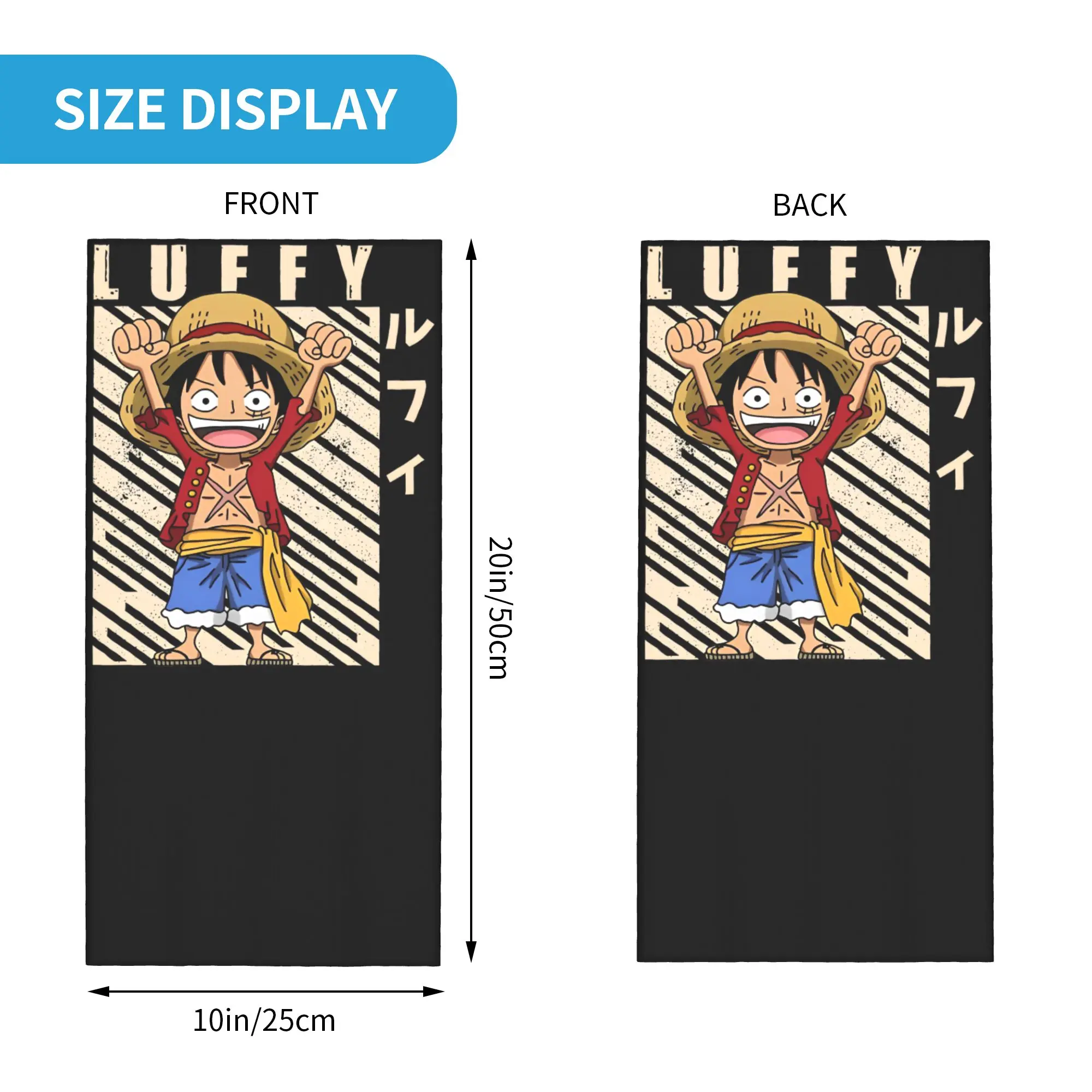 원피스 몽키 D 루피 랩 스카프 머천다이즈 넥 게이터 반다나 스카프 여름 사이클링 헤어 밴드 손목 랩 유니섹스 통기성