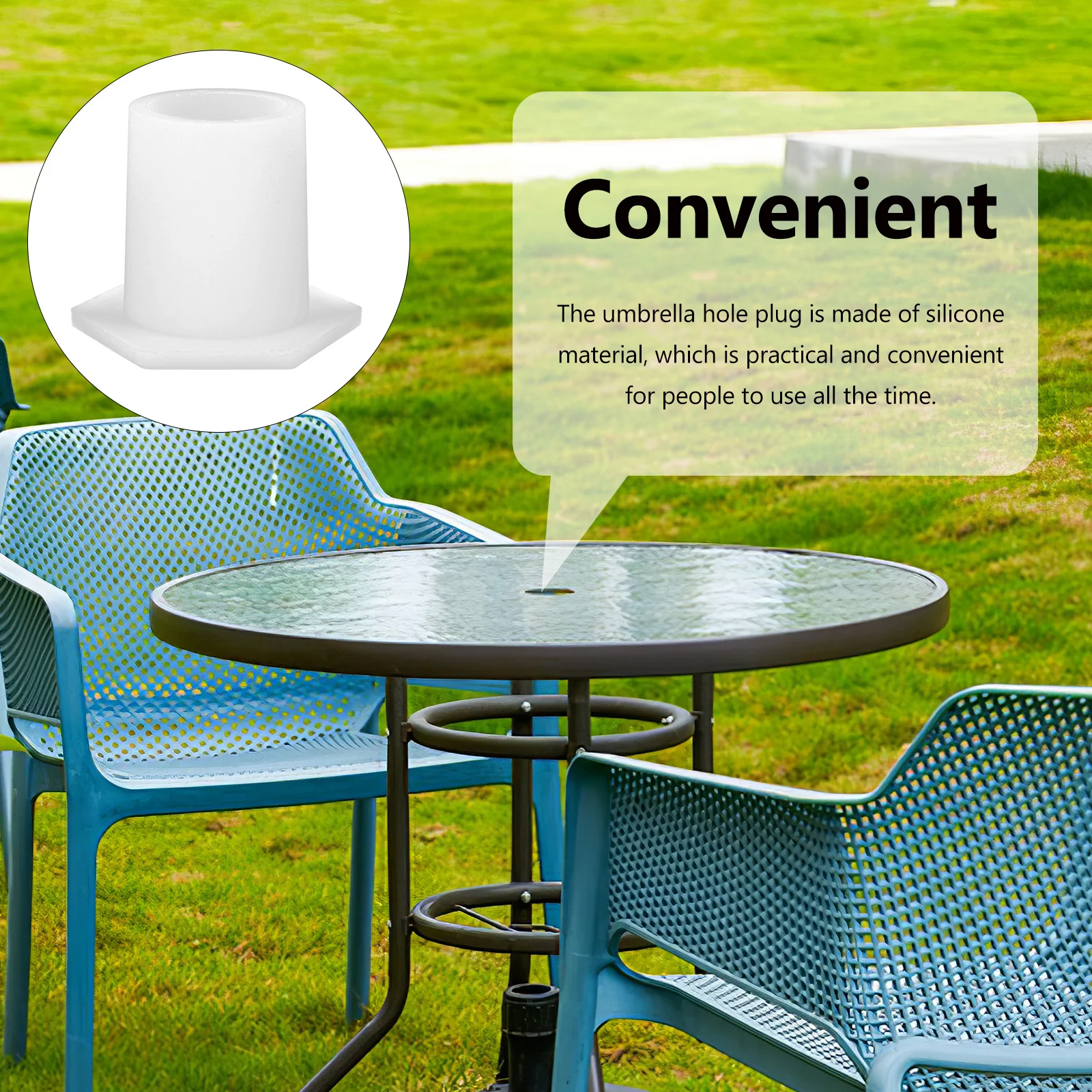 

Silicone Patio Table Umbrella Hole Plug Parasol Hole Ring Stabilizer Outdoor Umbrella Fixing Wedge Plug Accessory