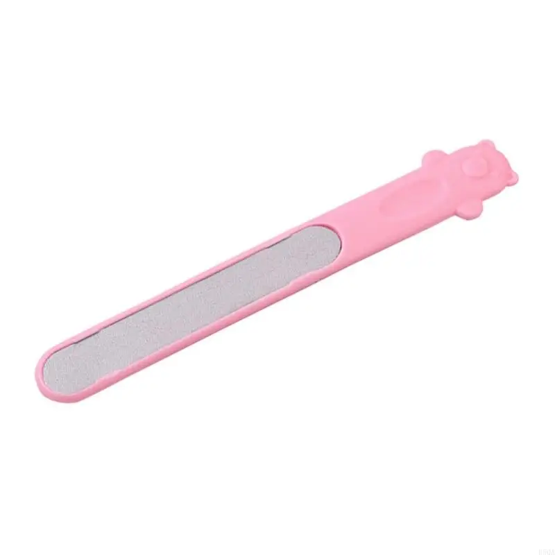 مبرد أظافر الأطفال اللطيف D5QA بتصميم كرتوني وحواف دائرية آمنة للعناية بأظافر الرضع في المنزل أو أثناء السفر يوميًا