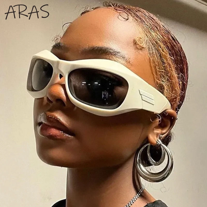 Oversized Y2K Punk Sunglasses Women Men New 2000s Vintage Trend Steampunk Sun Glasses Female Sports shield Goggle Eyewear UV400