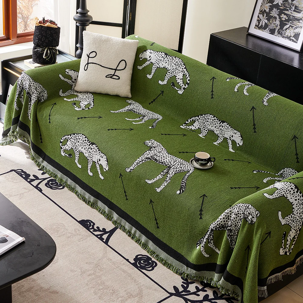 Wild Cheetah Blanket for sofa cover, cotton blend Sofa Blankets, Throw Blanket for Sofa Couch Bed Living Room outdoor