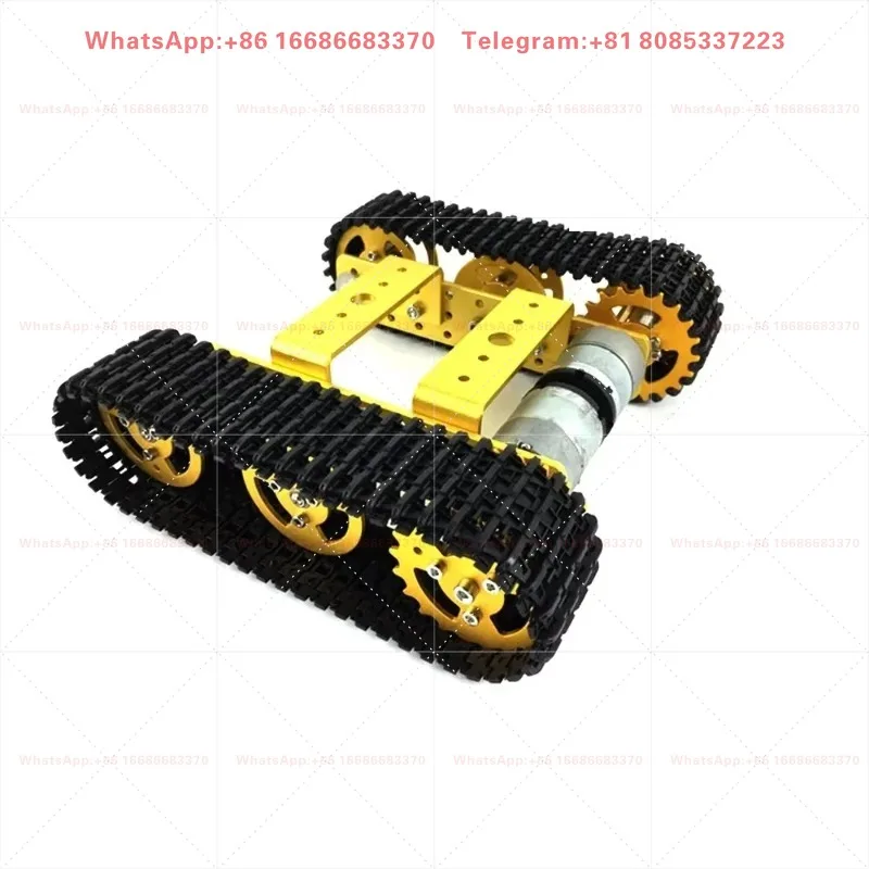 Tank Chassis with Motor Suspension All Metal Tank Robot Kit Coding Motor Intel-ligent Robot Car