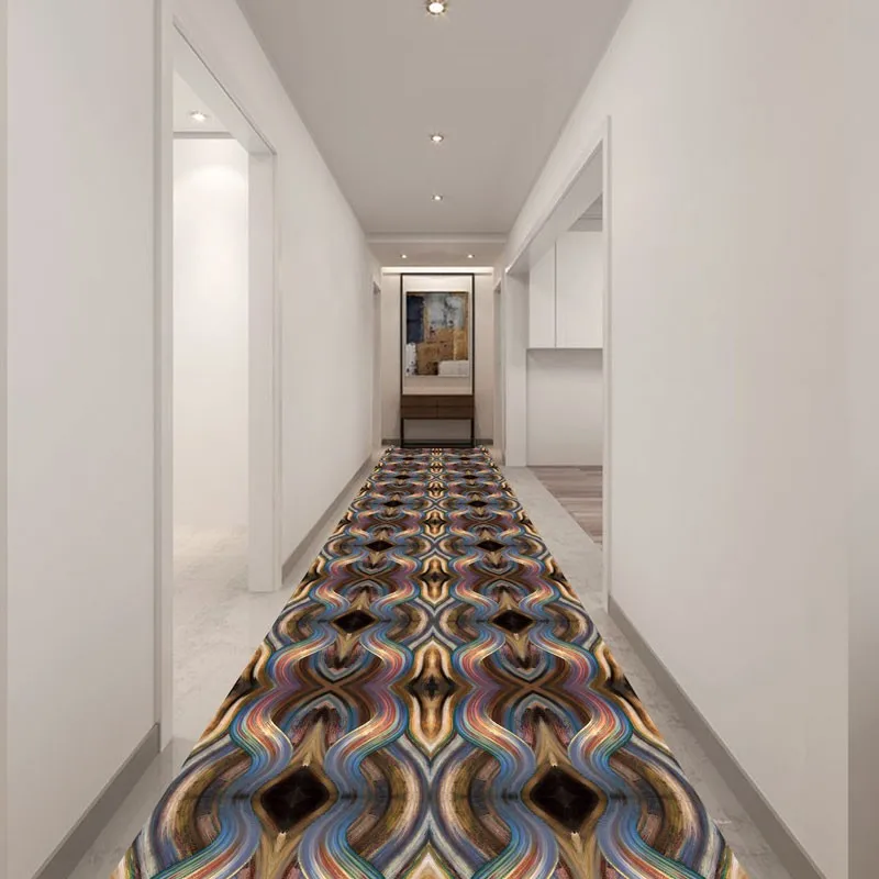 Reese Gallery Carpets Long Runner Rugs For Hallway Home Decor Corridor Aisle Abstract Symbolic Bright Stripes Tangled Landscape