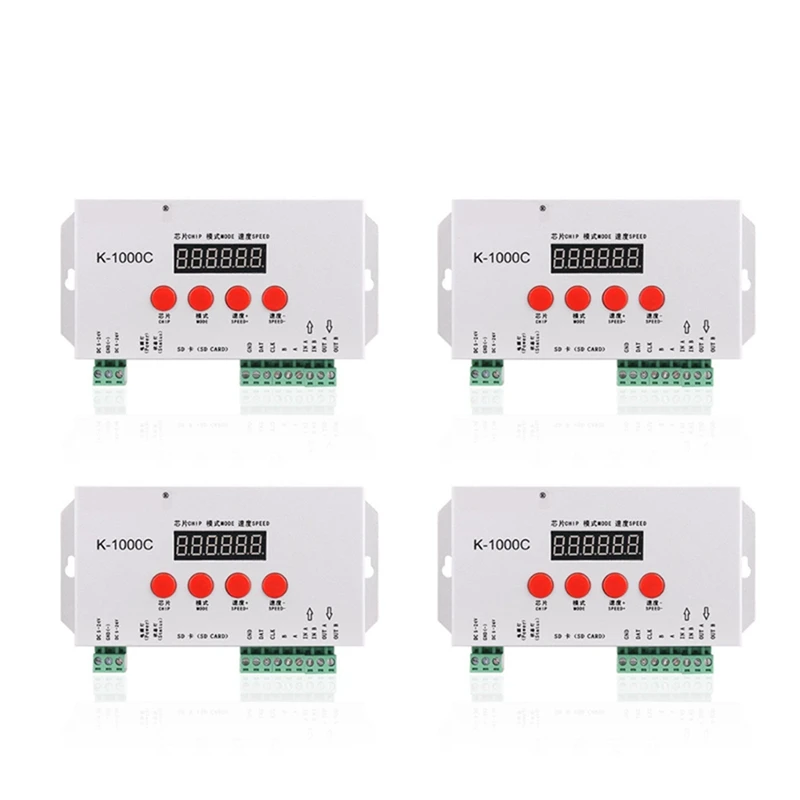 

4X K-1000C Controller K1000C WS2812B WS2811 APA102 T1000S WS2813 LED 2048 Pixel Program Controller DC5-24V