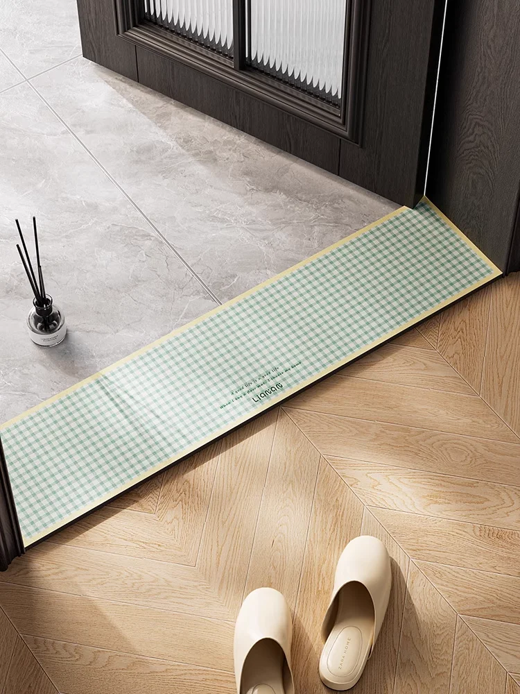 

Bathroom Carpet Non-slip Water-absorbing Floor Mat Diatom Mud Color Stripe Door Threshold Stone Rug Long Strip Shower Mat 욕실 매트