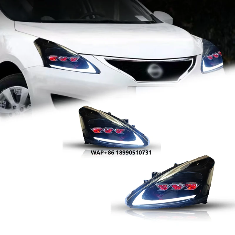 

FT Car Lights For Nissan Tiida Headlights 2011-2015 Upgrade LED Projetor Headlamp Daytime Running Light Automotive Accessories