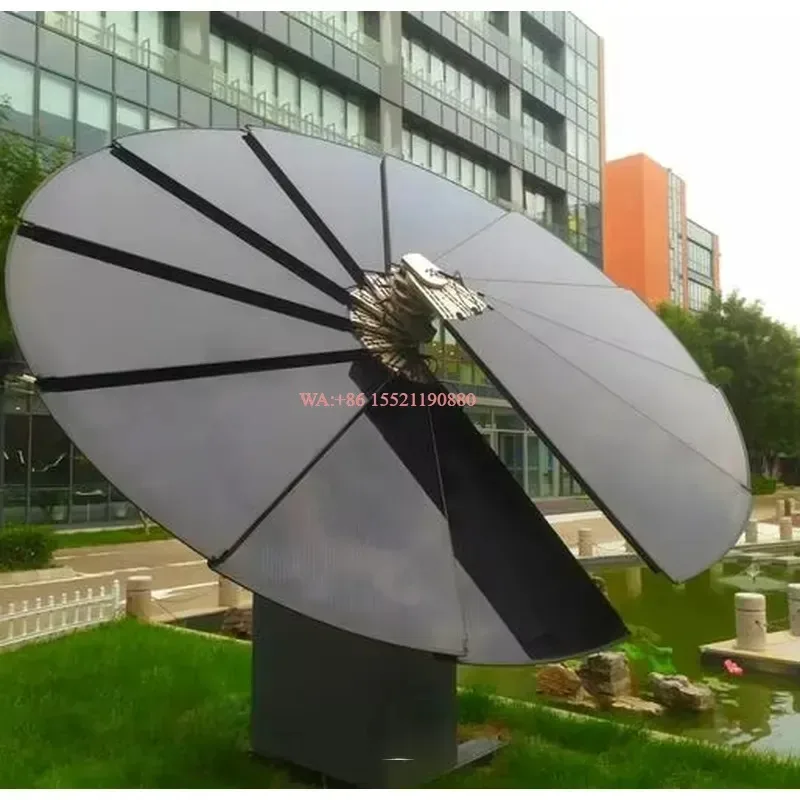 wmwmnu 2.6KW Sun Tracking Solar System PV Panel Tracker for Landscape Solar Tree Umbrella
