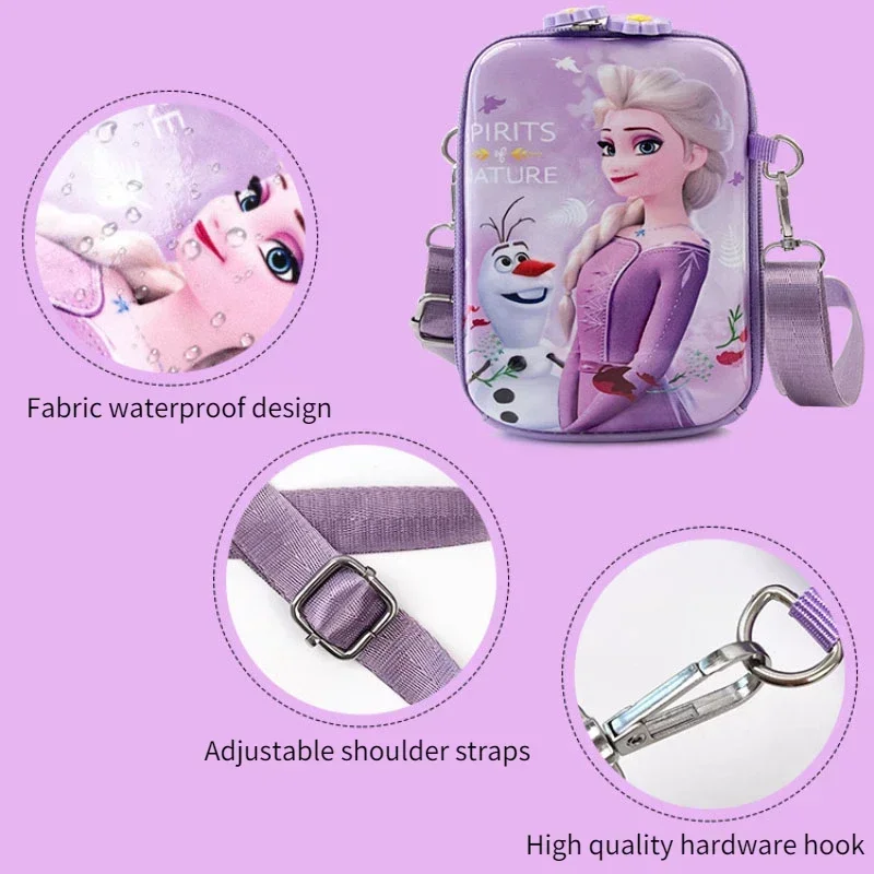 Disney Frozen 2 Elsa Anna Cartoon Princess Messenger Mickey Mouse Cute Bag Hot Toys Shoulder Bags Kawaii Coin Purse Jewelry Bag