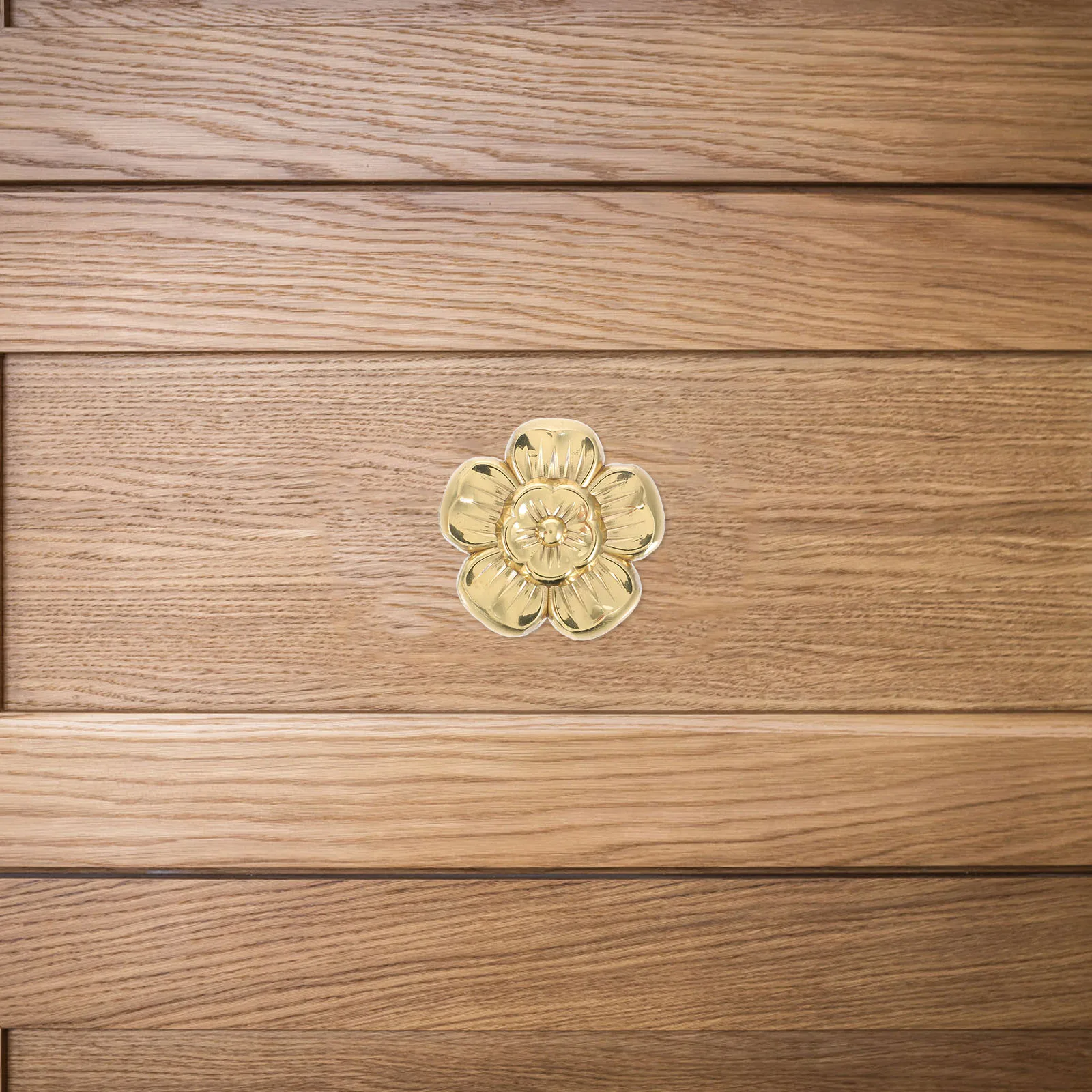 

Brass Forged Flowers Drawer Pulls Universal Floral Golden Vintage Decor Material Fine Craftsmanship Suitable Drawers