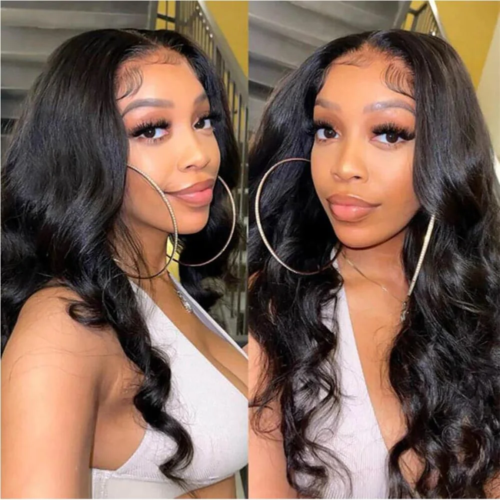 

Long 26inch Glueless Preplucked Black 180Density Body Wave 5x5 Silk Base Jewish Human With BabyHair HDLace European Hair