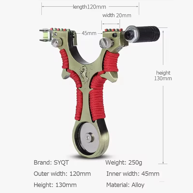 Laser Slingshot Metal Strong Magnetic Hunting Slingshot Outdoor Shooting Competition view 3