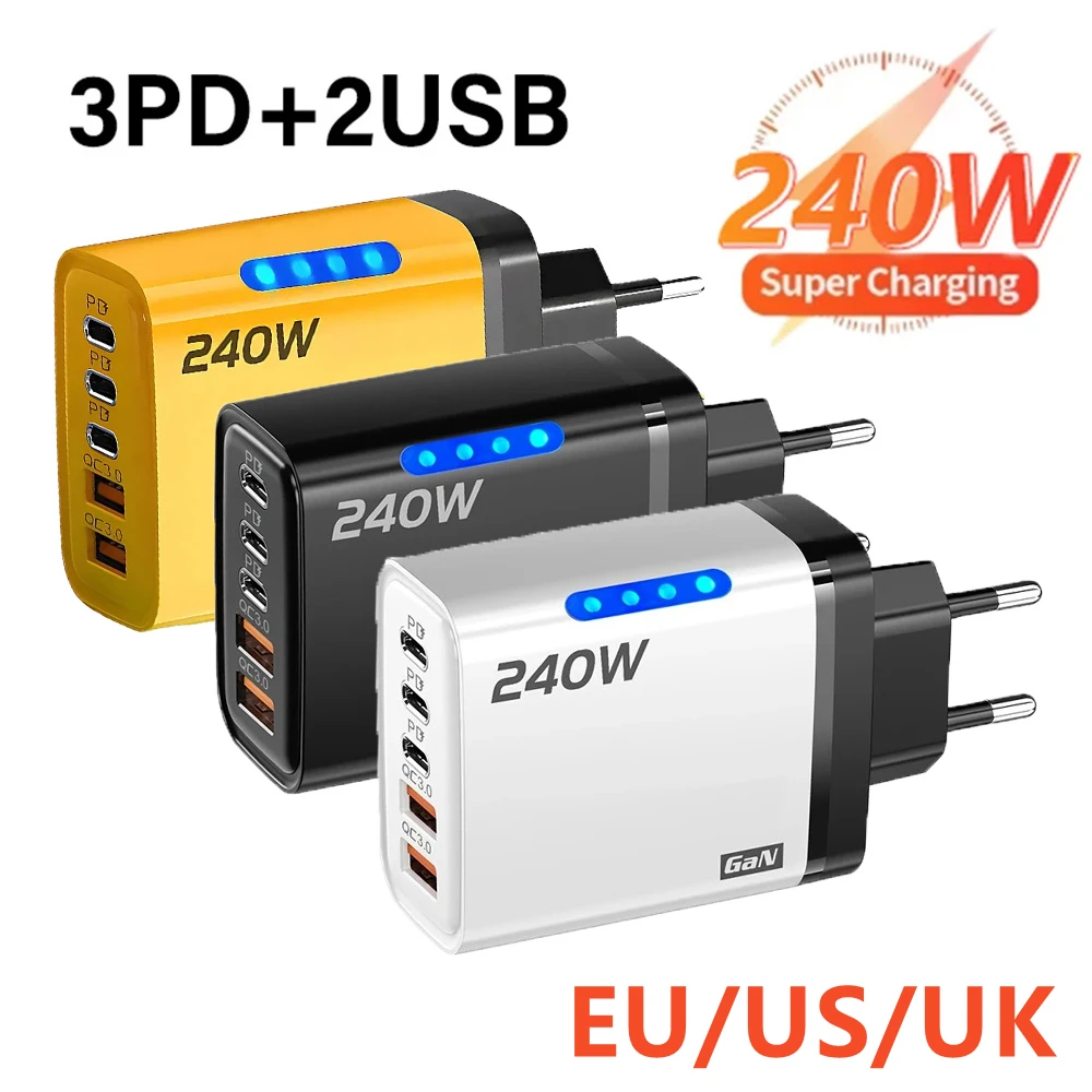 240W Gan 5 In 1 Usb…