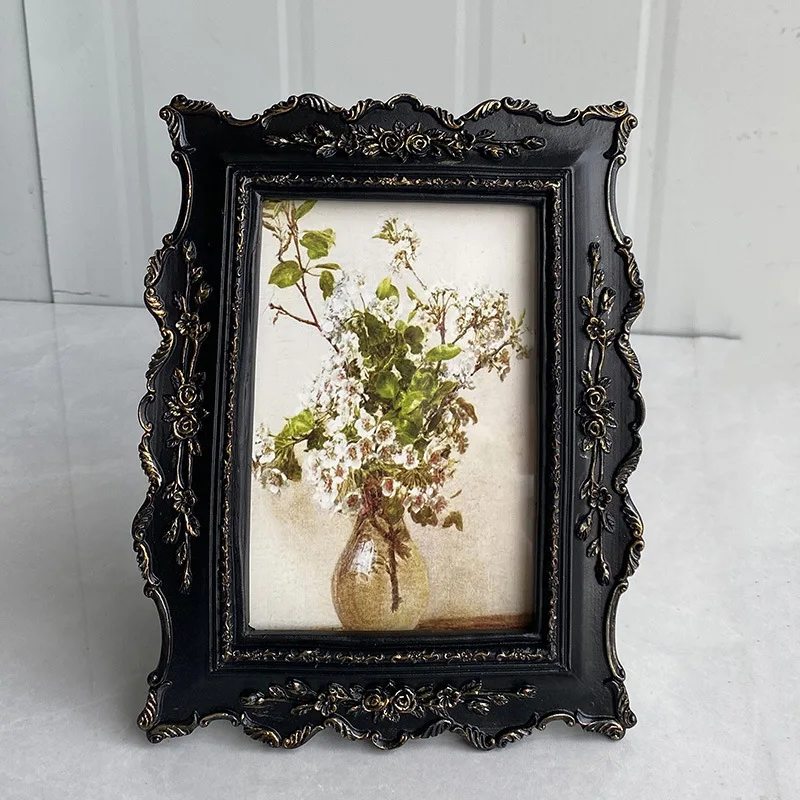 

Mutihome Room Decoration European Resin Photo Frame Retro Relief Carved Frame Wedding Studio Wall Hanging Wedding Photo Frams