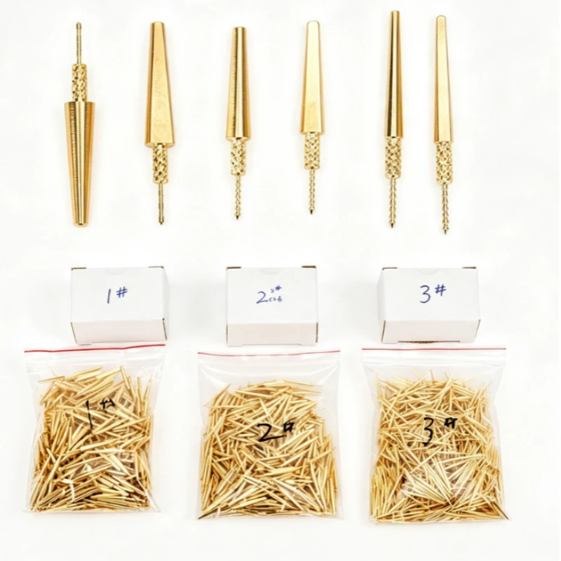 Dental Brass Dowel Pins Conical Spike Pegs Dental Lab Gypsum Denture Plaster Model Making Technician Tools Accessories 3 Sizes