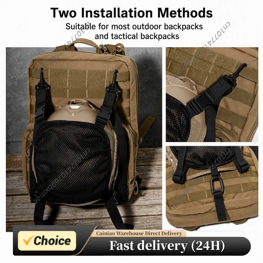 Backpack Helmet Net Cover Casual Backpack Net Pocket Molle Storage Carrying Pouch for Sports Hunting Shooting