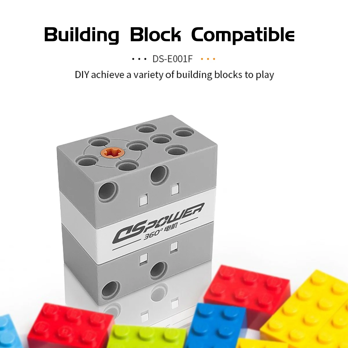 DSpower 2KG 360° Porous Bit Bidirectional Output Programmable Building Block Servo Programming for Robot STEM Toys