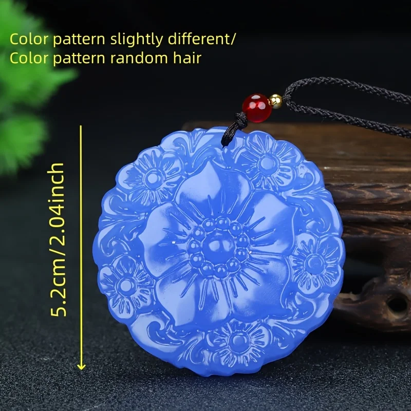 A Natural Stone Necklace, Peony Magpie Pendant, Unisex