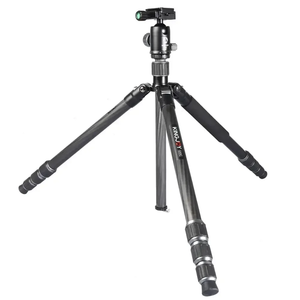 

NEW KINGJOY G55C Professional trepied Lightweight Carbon Fiber Stativ Foldable Camera Tripod Stand with Ball Head G0 for Travel