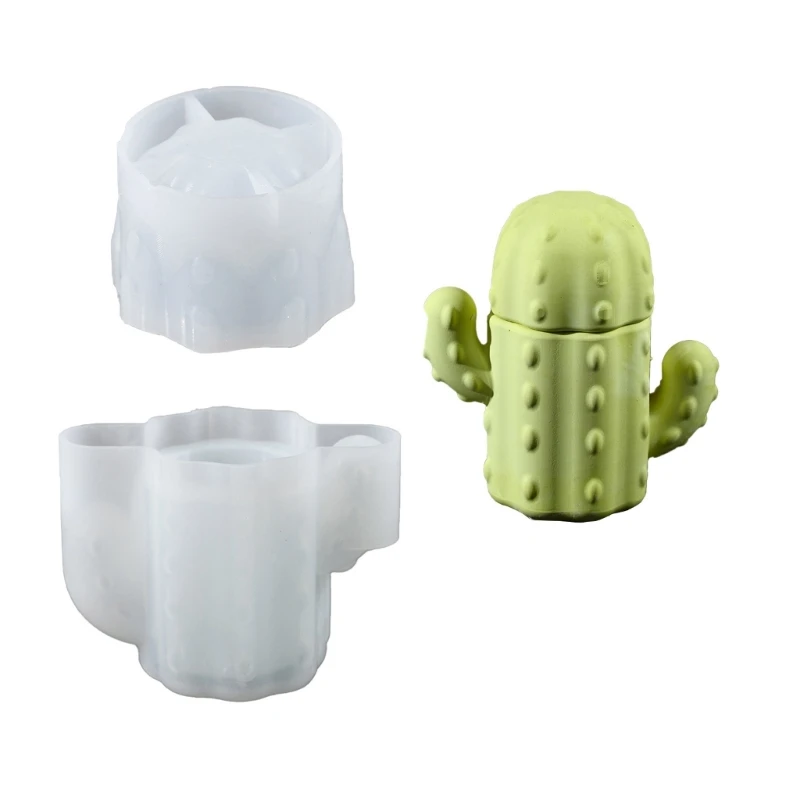 Practical Sturdy Silicone Cactus Molds for Crafting Supplies Holders R3MC