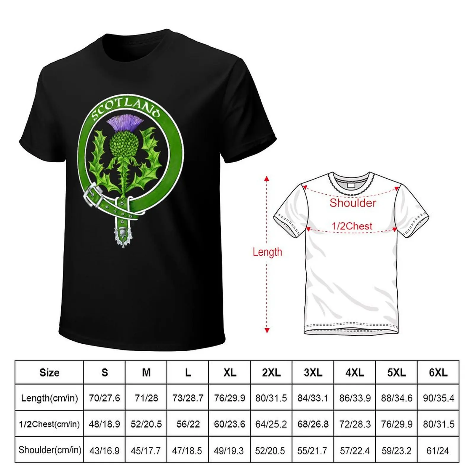 Belted Thistle Badge of Scotland T-Shirt customizeds blanks man t shirt heavyweights heavy weight t shirts for men