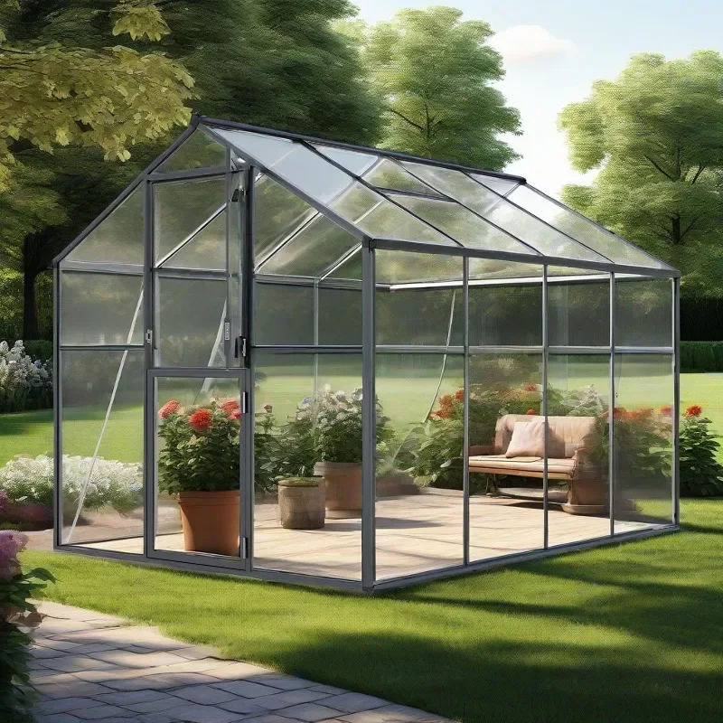 

Custom DIY Eco-friendly Aluminum Greenhouse Kit Modern Home Commercial Easy Assembly Glass